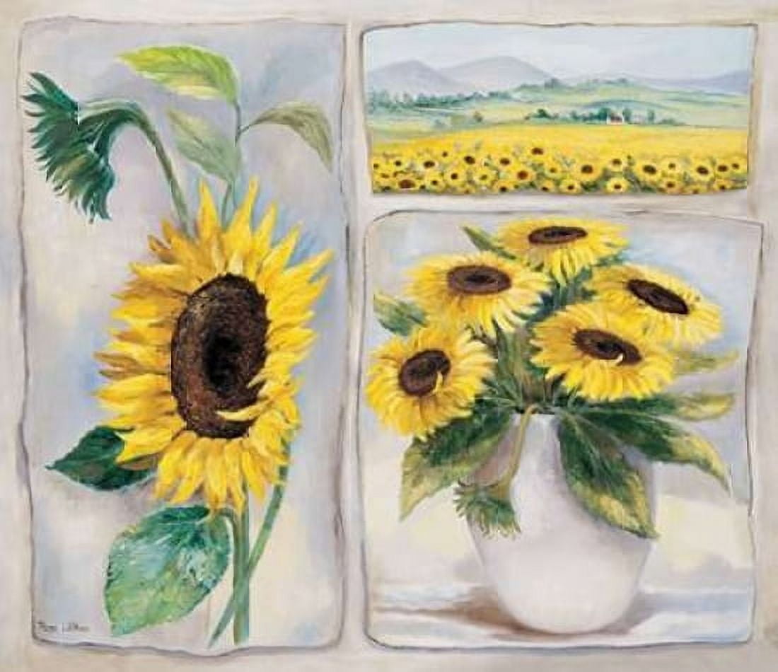 Posterazzi Yellow trio Canvas Art - Rian Withaar (24 x 24)