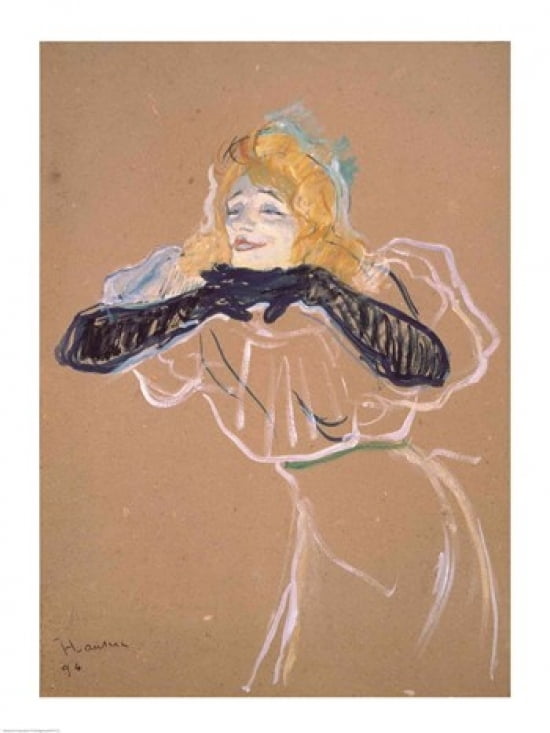 Posterazzi Yvette Guilbert Canvas Art - Henri de Toulouse-Lautrec (24 x 36)