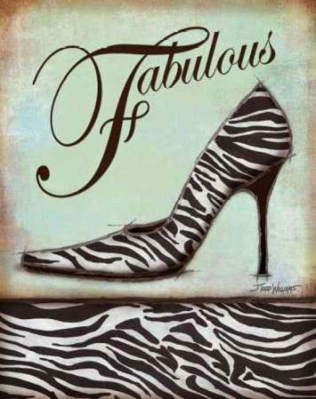 Posterazzi Zebra Shoe Canvas Art - Todd Williams (22 x 28)