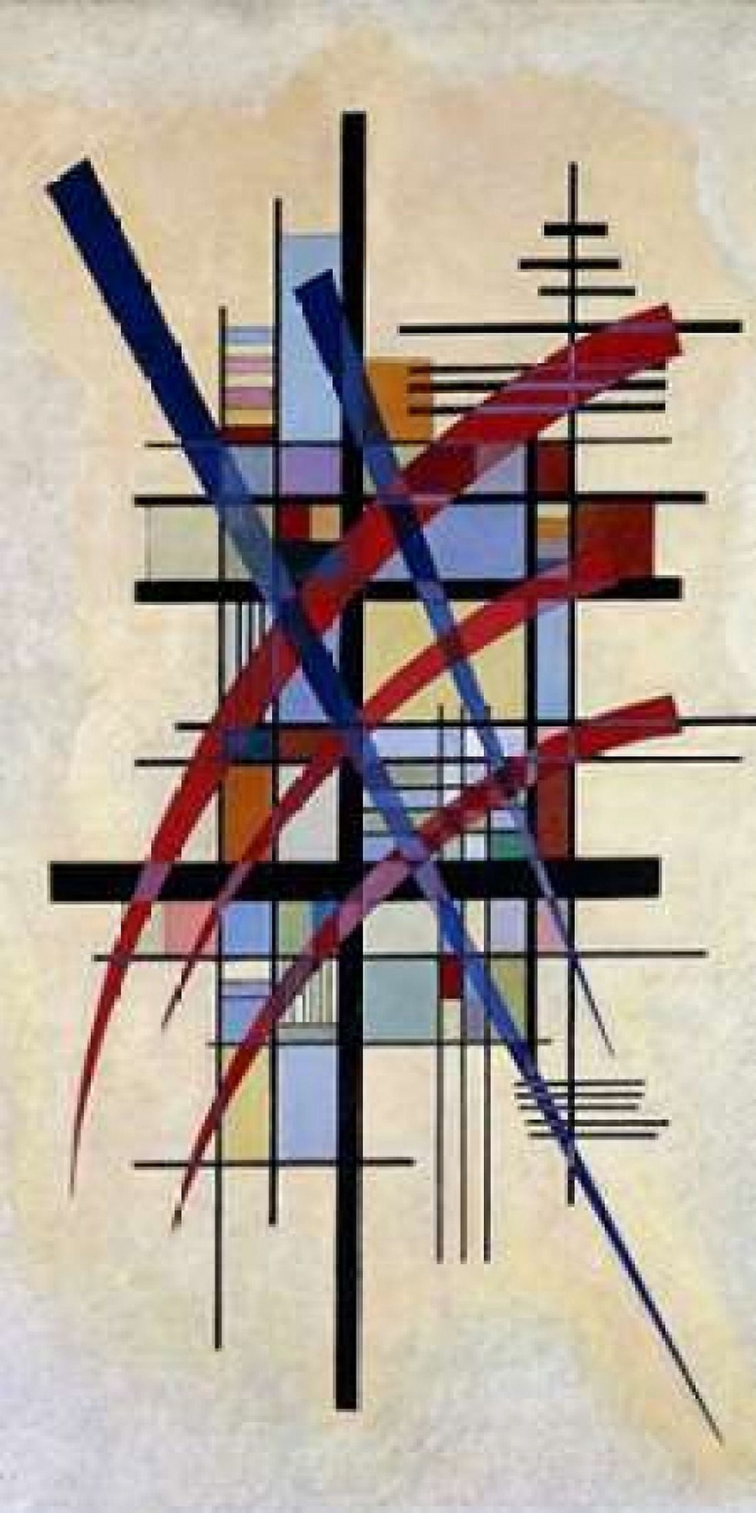 Posterazzi Zeichen mit Begleitung Canvas Art - Wassily Kandinsky (24 x 48)