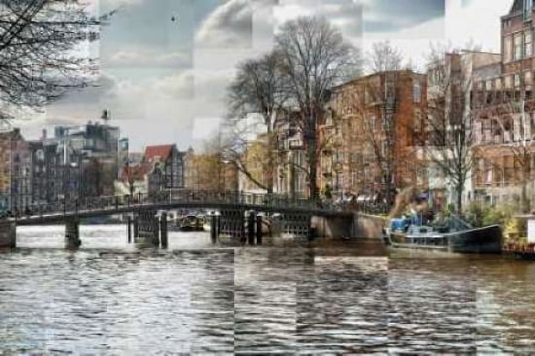 Posterazzi Zwanenburgwal Canal Canvas Art - Pep Ventosa (24 x 36)