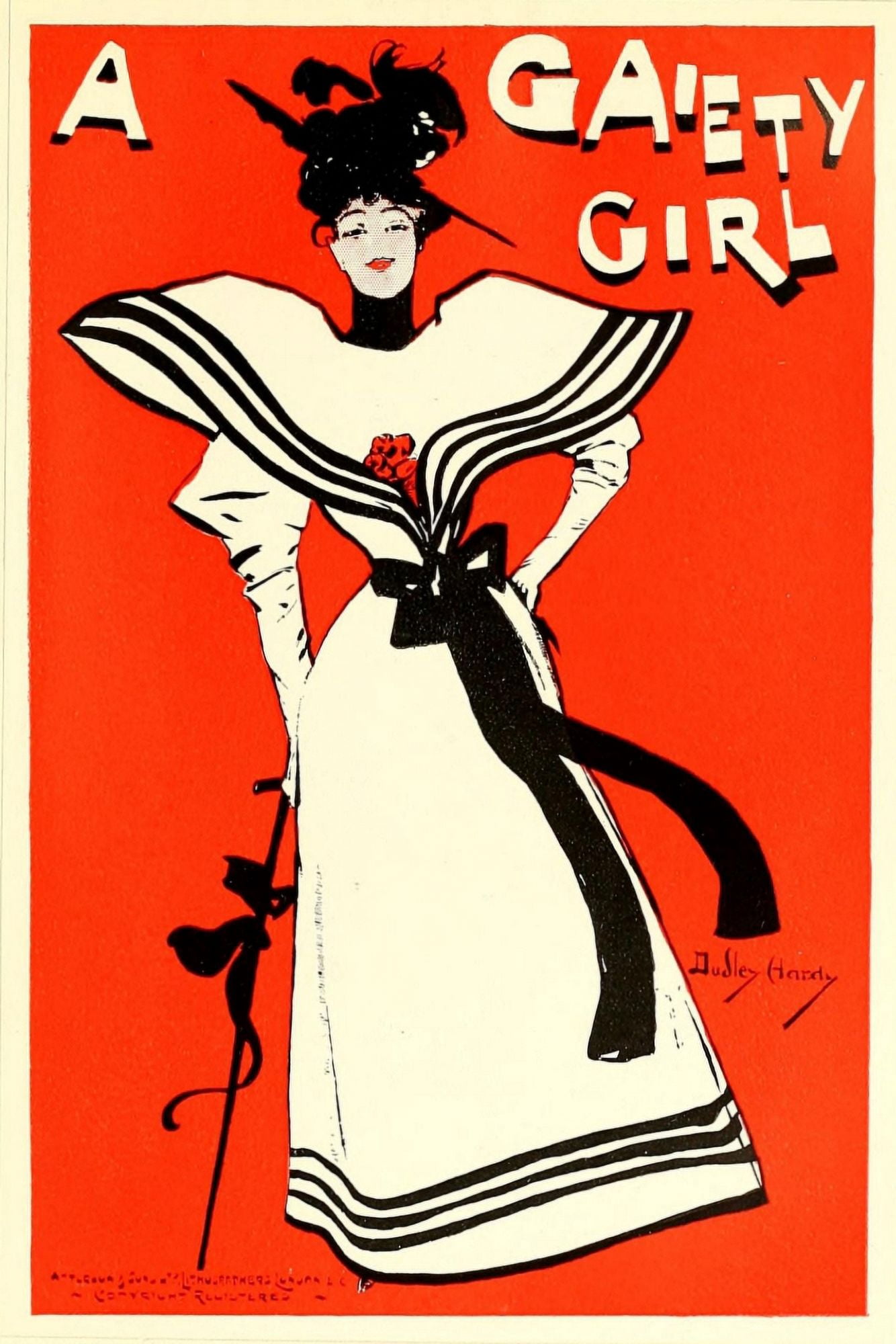 Posters 1913 A Gaiety Girl 1894 Canvas Art - Dudley Hardy (24 x 36)
