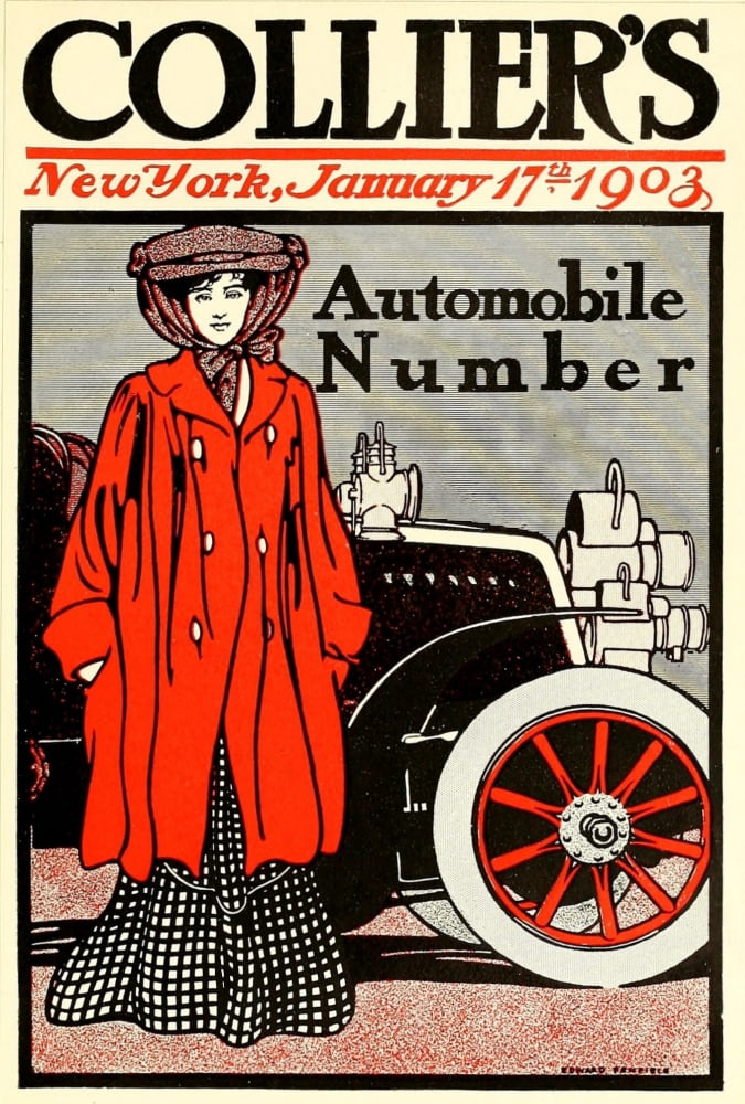 Posters 1913 Colliers Automobile Number 1903 Canvas Art - Edward Penfield (18 x 24)