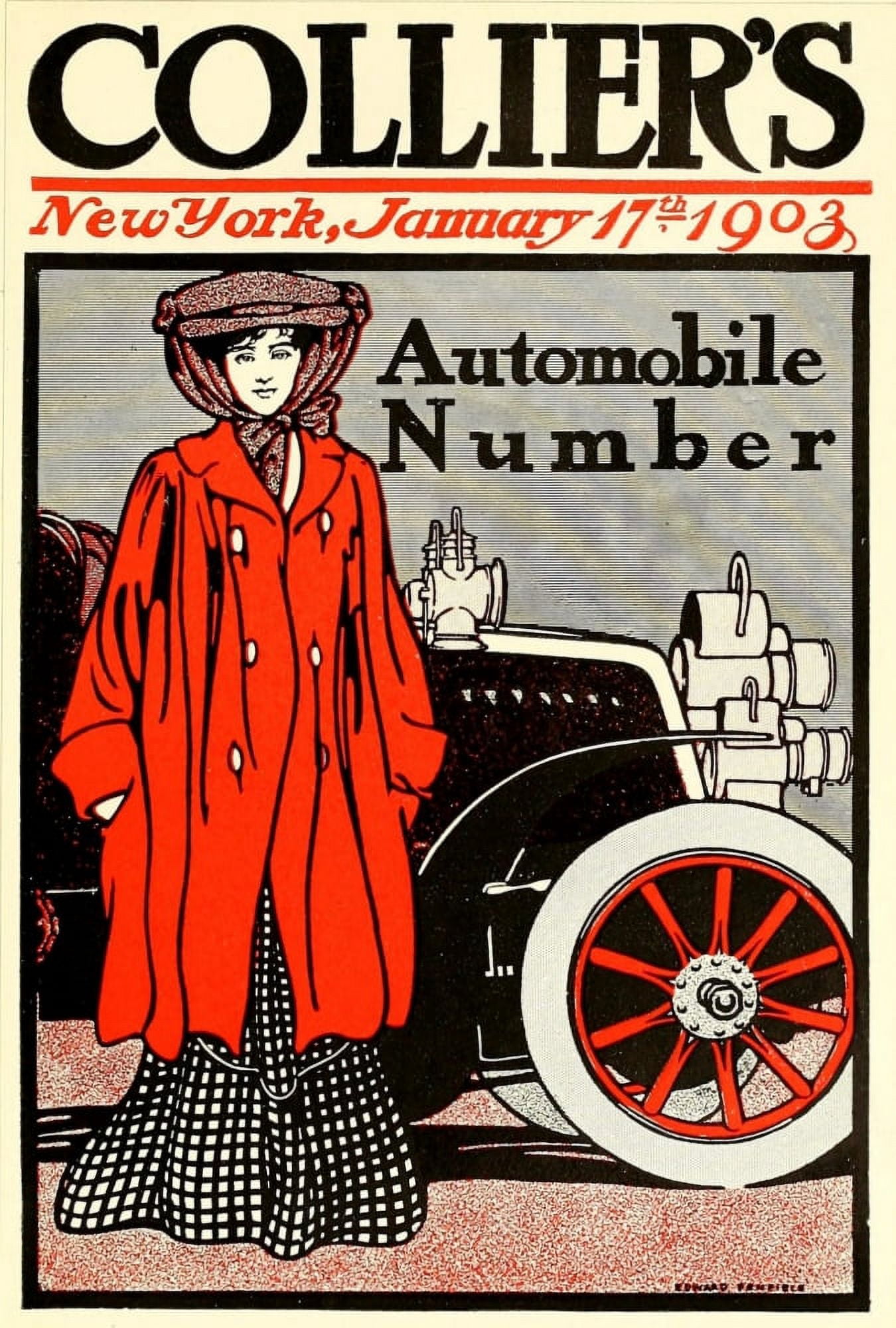 Posters 1913 Colliers Automobile Number 1903 Canvas Art - Edward Penfield (24 x 36)