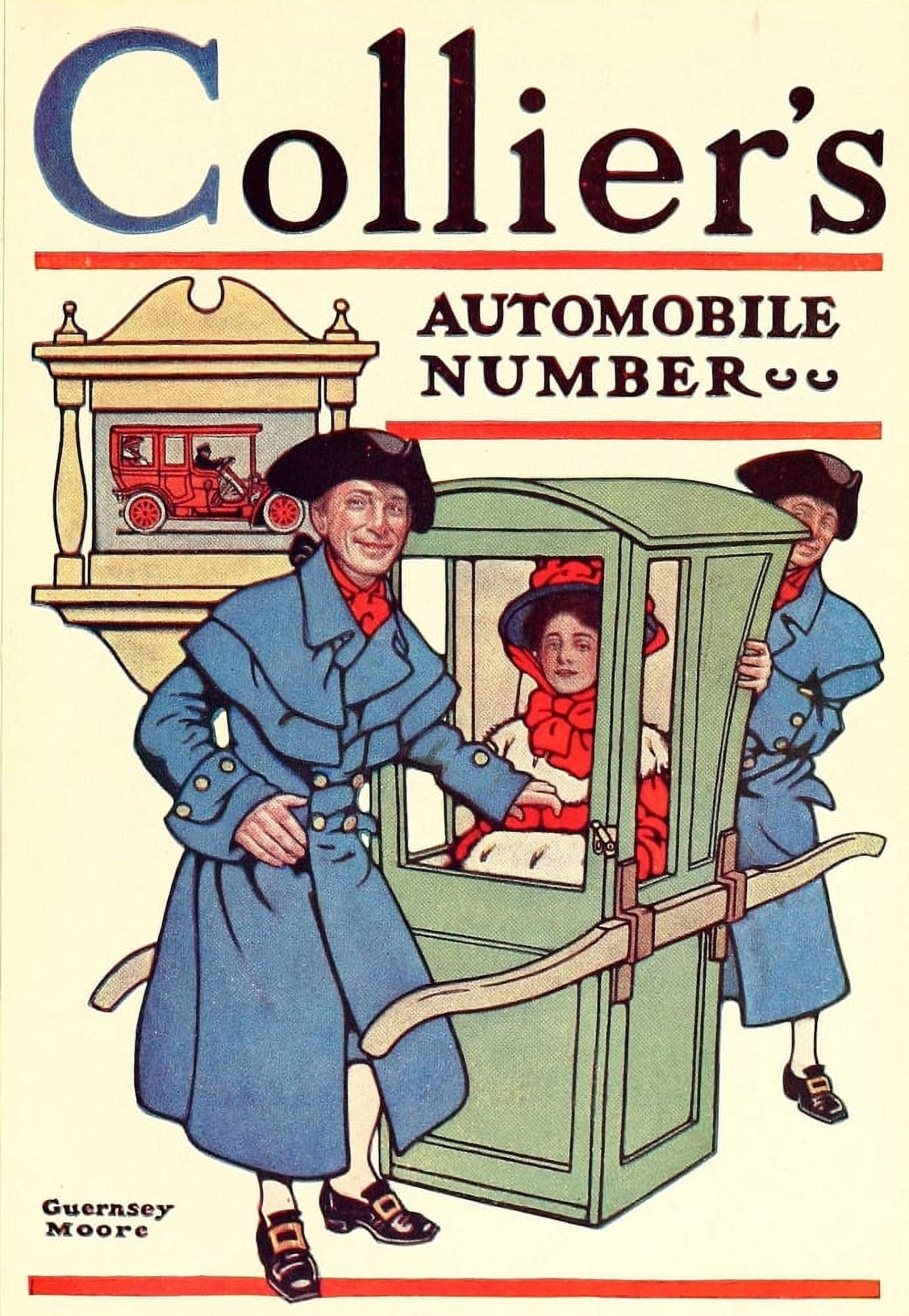 Posters 1913 Colliers Automobile number Canvas Art - Guernsey Moore (24 x 36)