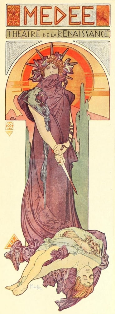 Posters 1913 Medee Canvas Art - Alphons Mucha (24 x 36)