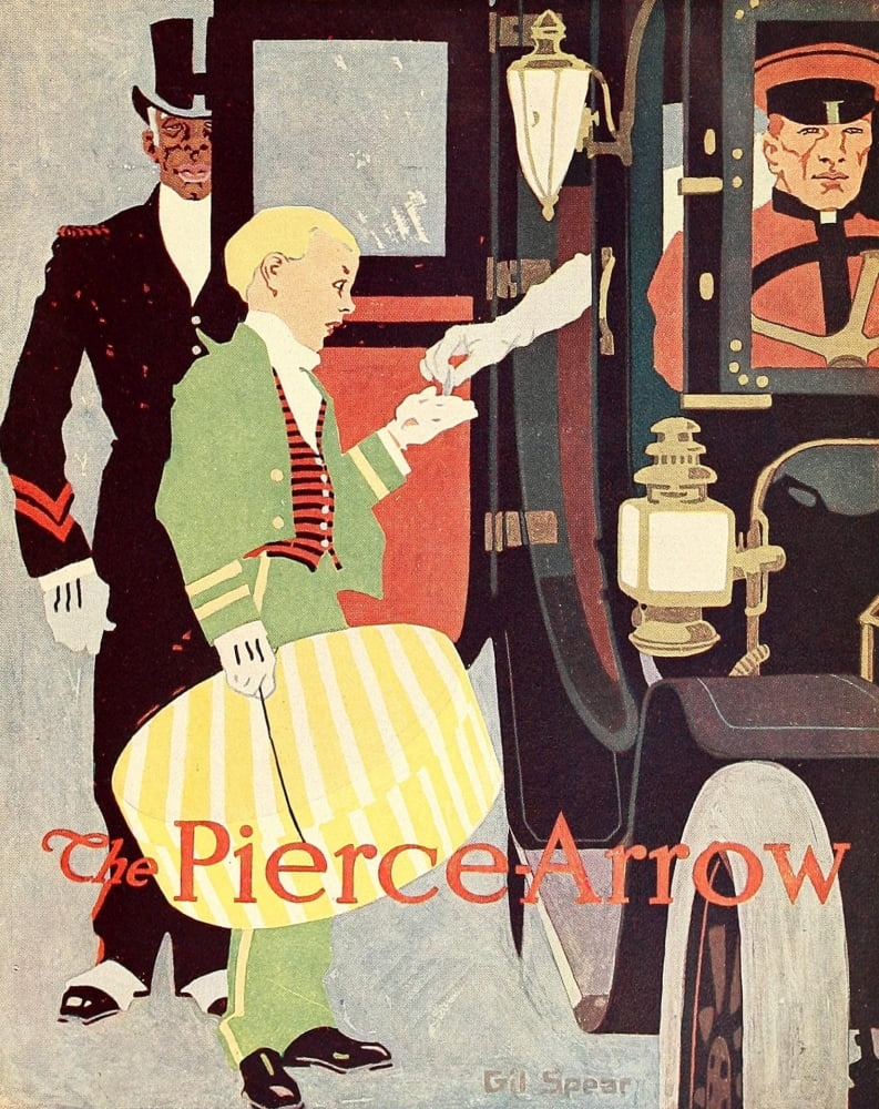 Posters 1913 Pierce Arrow 1910 Canvas Art - Adrian Gil-Spear (24 x 36)