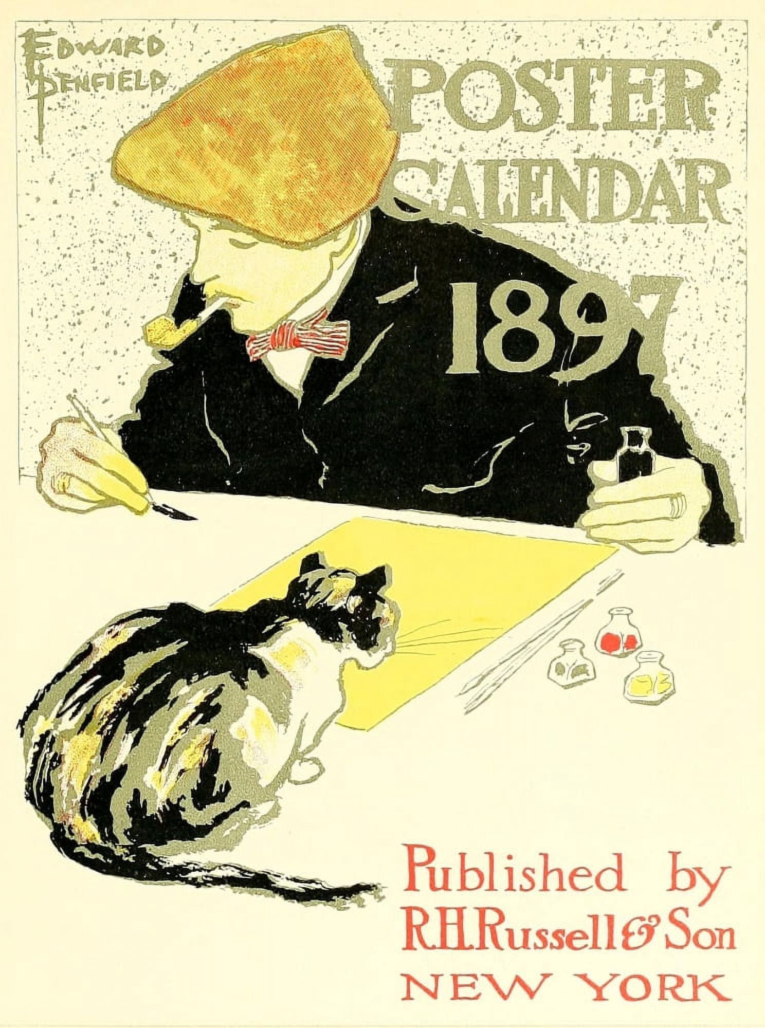 Posters 1913 Poster Calendar 1897 Canvas Art - Edward Penfield (18 x 24)