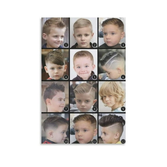 Posters Kids Haircut Wall Art Salon Hairdressing Poster Boy Short Hair Pictures Canvas Painting Posters And Prints Wall Art Pictures for Living Room Bedroom Decor