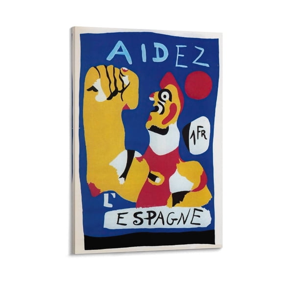 Posters Painter Joan Miró Aidez L'Espagne (Help Spain) Abstract Wall Art Decorative Print Picture Artworks 24x36inch(60x90cm)