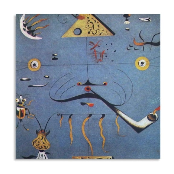 Posters Painter Joan Miró Catalan Peasant Head Artworks Picture Print Wall Art Painting Decor Decorative 16x16inch(40x40cm)