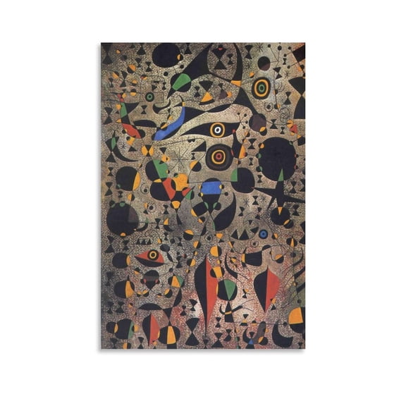 Posters Painter Joan Miró Dones Rodejades Pel Vol D'un Ocell Abstract Painting Wall Art Decorative Picture Prints Decor 12x18inch(30x45cm)