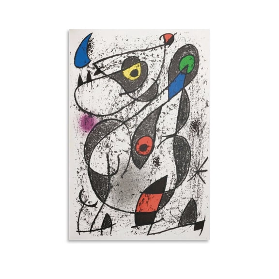 Posters Painter Joan Miró Graffiti 17 Abstract Wall Art Prints Decor Hanging Picture Painting 16x24inch(40x60cm)