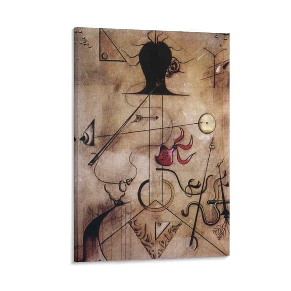 Posters Painter Joan Miró Portrait De Mme. K Abstract Painting Wall Art Decorative Picture Prints Decor 20x30inch(50x75cm)