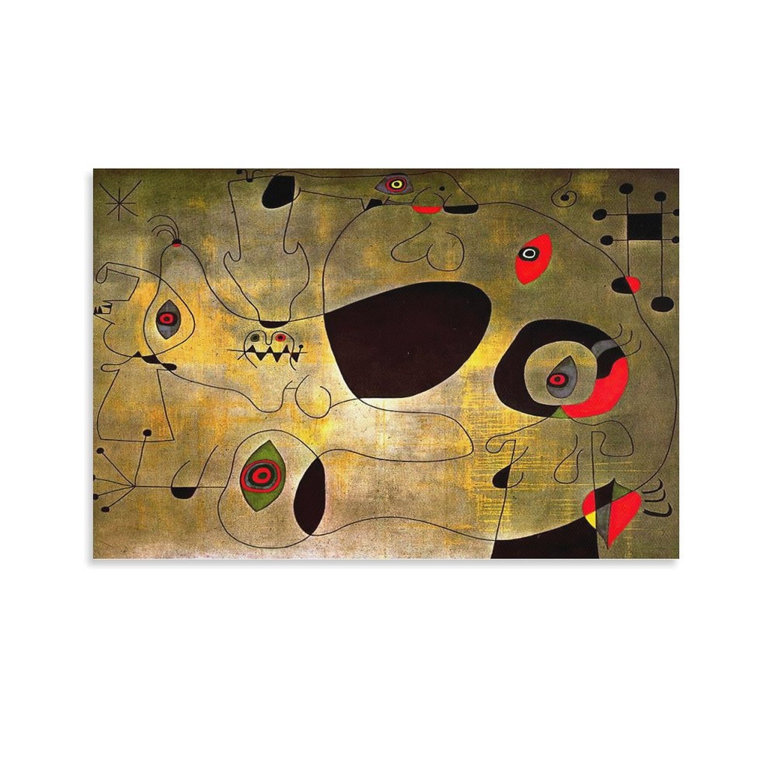 Posters Painter Joan Miró The Port Abstract Cool Artworks Painting Wall ...