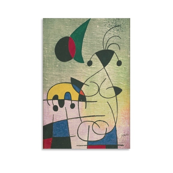 Posters Painter Joan Miró The Sun Embracing The Lover Artworks Picture Print Wall Art Painting Decor Decorative 12x18inch(30x45cm)