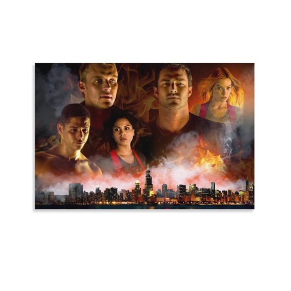Posters for Room Aesthetic Chicago Fire Movie Art Picture Print Wall Art Poster Painting Canvas Posters Artworks Gift Room Aesthetic 16x24inch(40x60cm)
