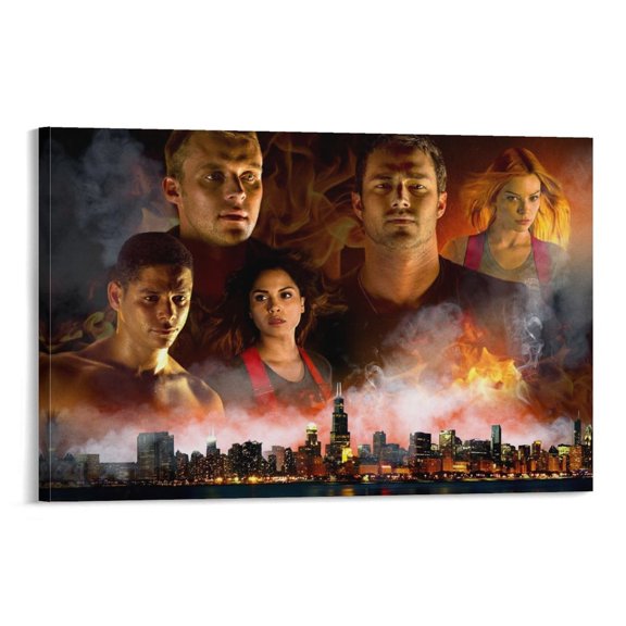 Posters for Room Aesthetic Chicago Fire Movie Art Wall Art Picture Painting Poster Canvas Print Posters Artworks Bedroom Living Room Decor 16x24inch(40x60cm)