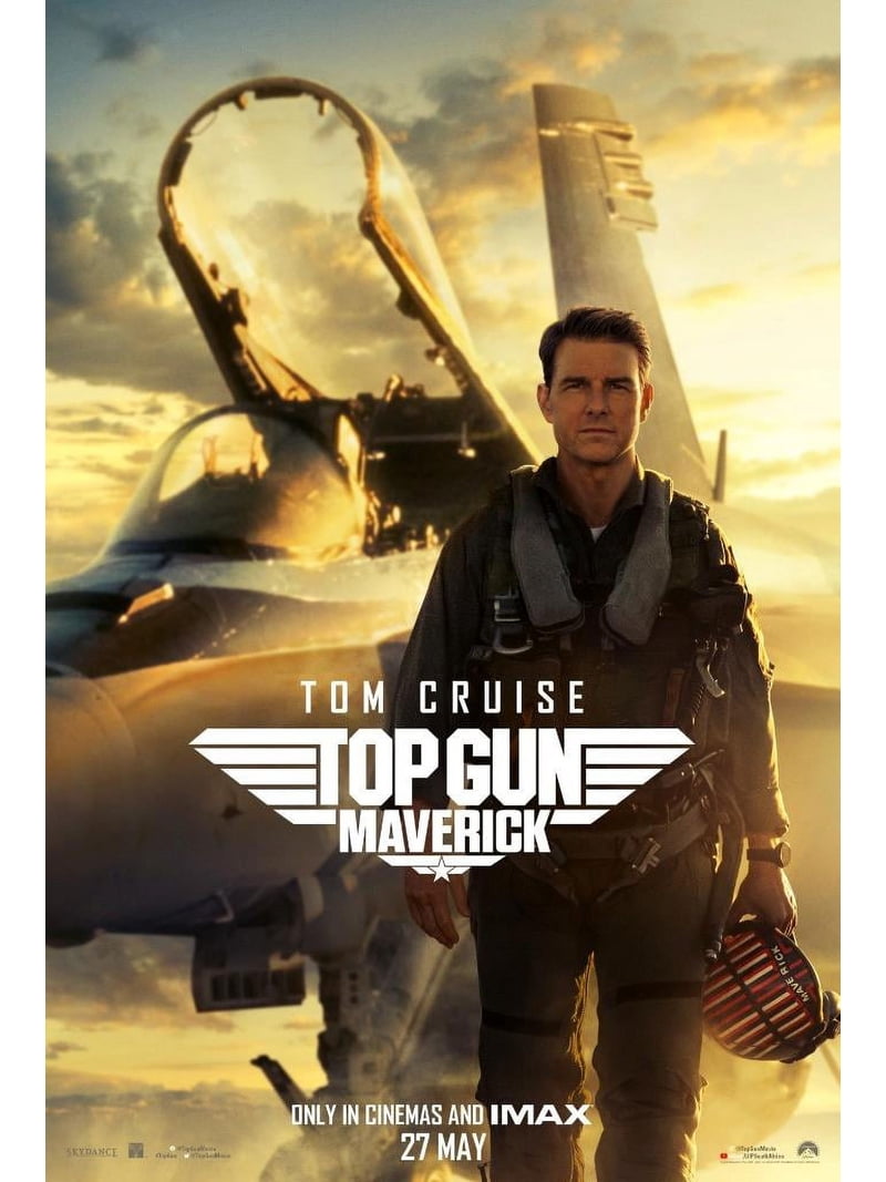 Top Gun Maverick Glossy Movie Poster, Wall Art with Tom Cruise and