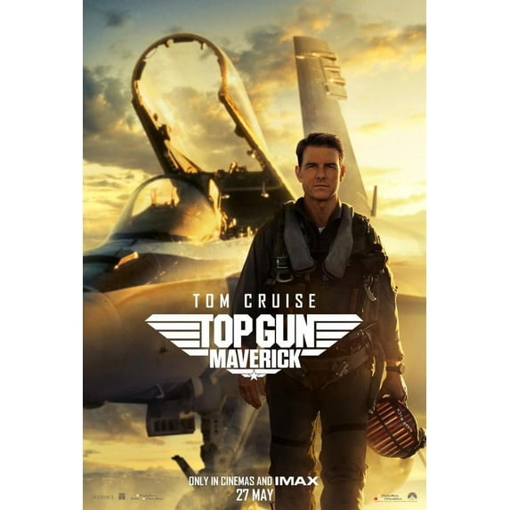 Posters Top Gun Maverick Movie - Glossy Print Wall Art Featuring Tom Cruise and Jennifer Connelly 27" x 40" Poster
