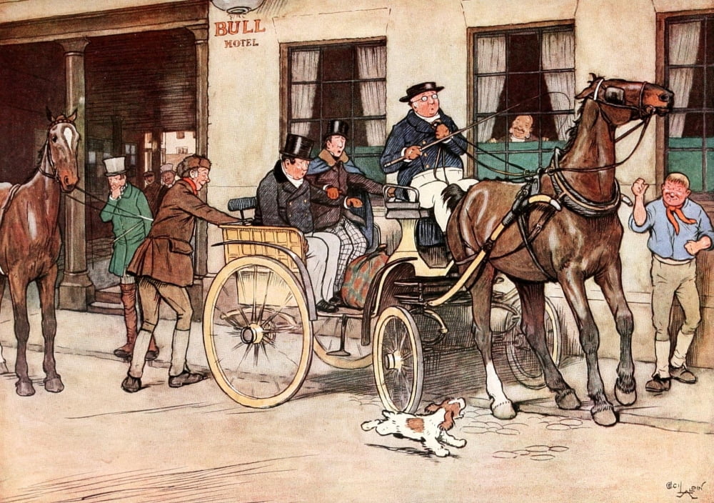 Posthumous Papers of Pickwick Club 1911 Whoa Canvas Art - Cecil Aldin (24 x 36)