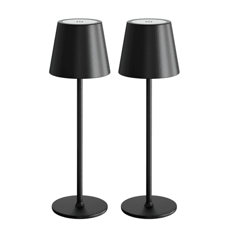 Postlucky 2 Pack 15" Cordless Table Lamp with Touch Dimmer, USB, LED, Matte Black price history and forecast - Postlucky LP-0023