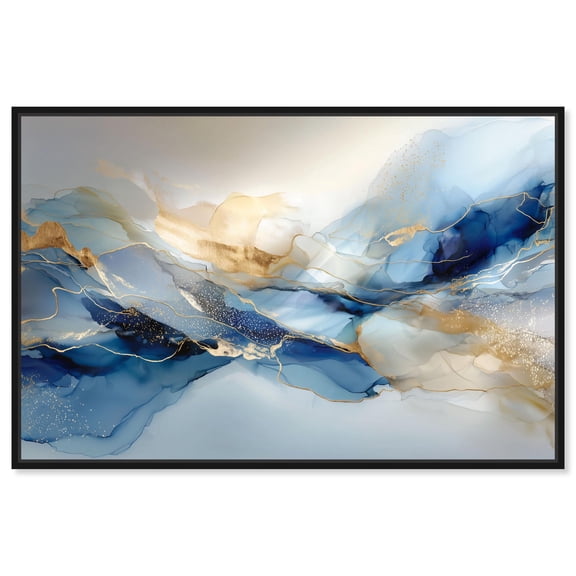 Postmodern Flow I Canvas Abstract Wall Art by Art Remedy, Black Frame, 15 x 10