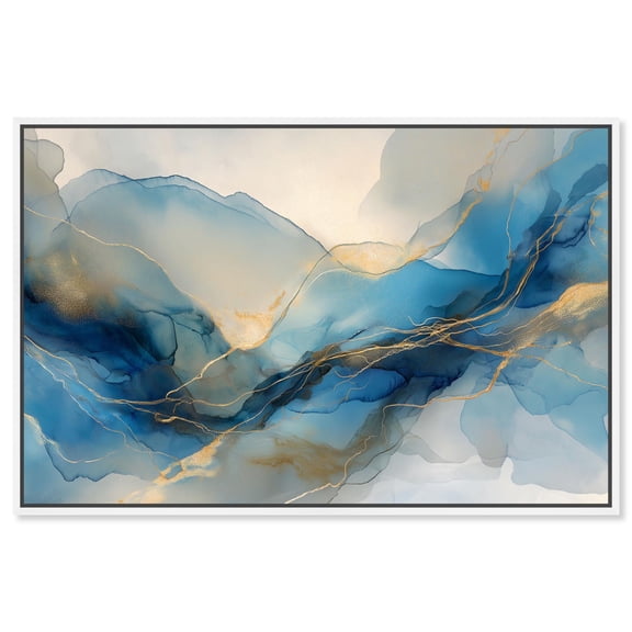 Postmodern Flow II Canvas Abstract Wall Art by Art Remedy, White Frame, 24 x 16