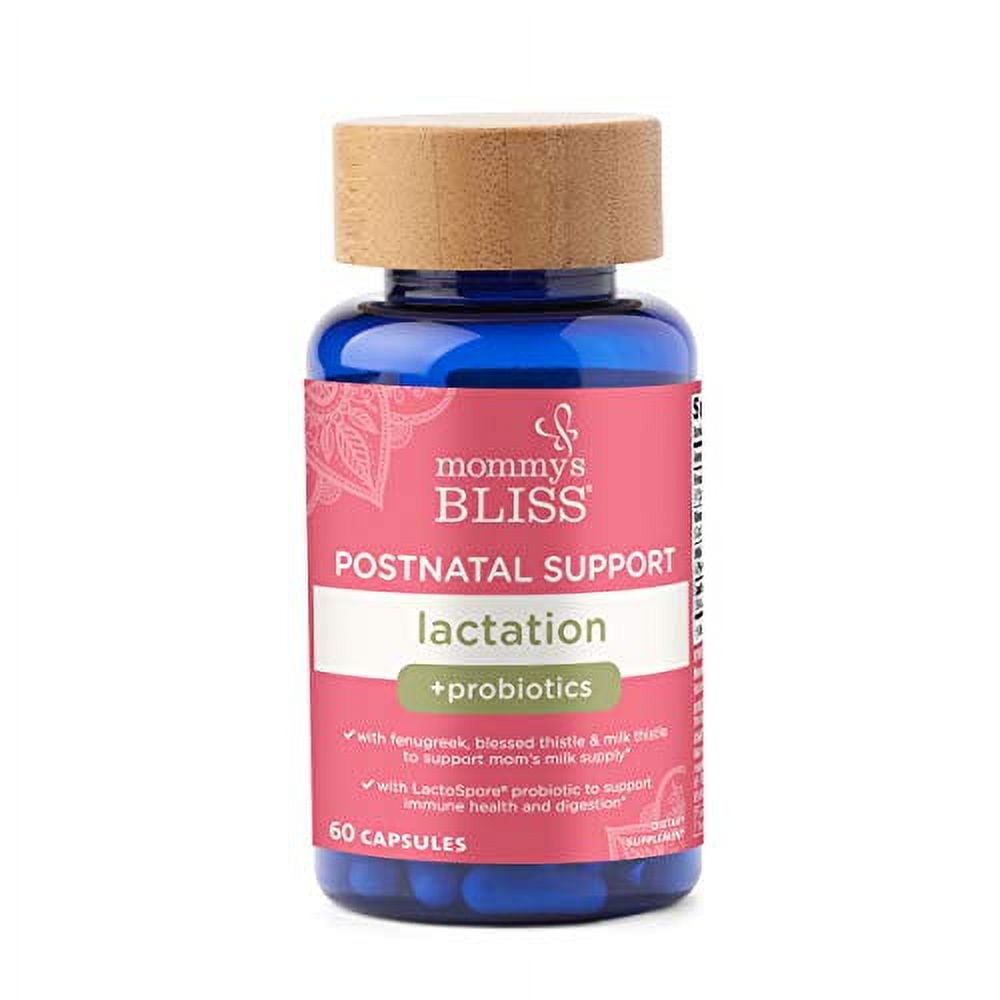 Postnatal Lactation Support Supplement With Probiotics: Support Breastfeeding Milk Supply With Fenugreek, Blessed & Milk Thistle, Postpartum Immune Health While Nursing (60 Ser