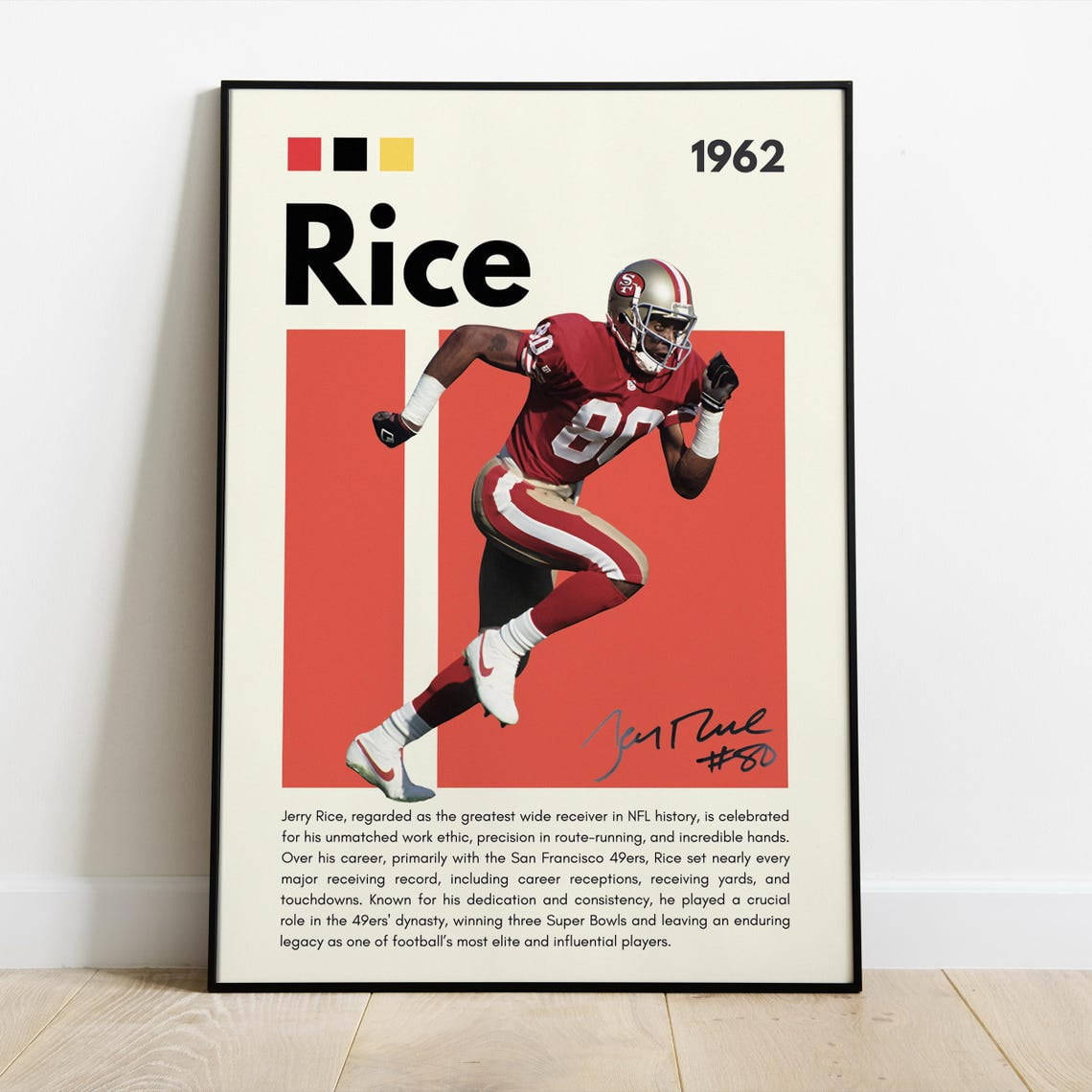 Postora Jerry Rice Poster San Francisco 49ers Sport Poster Football NFL ...