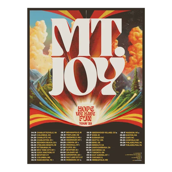 Postora Retro Indie Folk Tour Poster Music Expedition Inspired Wall Art 2025 UNF