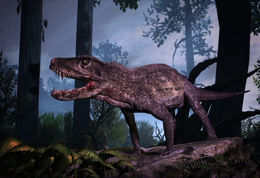 Postosuchus was an extinct rauisuchian reptile that lived during the Triassic period Canvas Art - Philip BrownlowStocktrek Images (17 x 12)