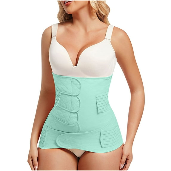 Postpartum Belly Band,C Section Belly Binder,Abdominal Binder Post Surgery Girdle,Tummy Tuck Compression Wrap Waist Trainer