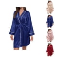 thumbnail image 1 of Postpartum Pajama Sets – Soft Lounge Wear for Women, Comfortable Cotton Sleepwear for Recovery Women's Home Pajamas Women's Imitation Silk V Neck Pajamas Home Wear, 1 of 4