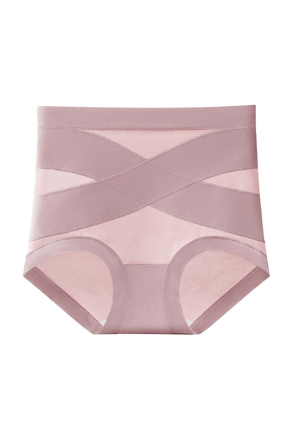 Postpartum Underwear, Prolriy Comfort Leakproof and Shaping High Waisted Leakproof Shapewear Panties for Women Pink XXL