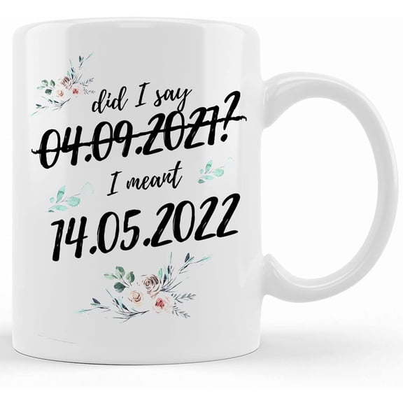 Postponed Wedding Mug_ Bride To Be Gift_ Postponed Wedding Mug 2021_ 2022 Postponed Wedding_ Gift For Future Bride_, Ceramic Novelty Coffee Mug, Tea Cup, Gift Present For Bi
