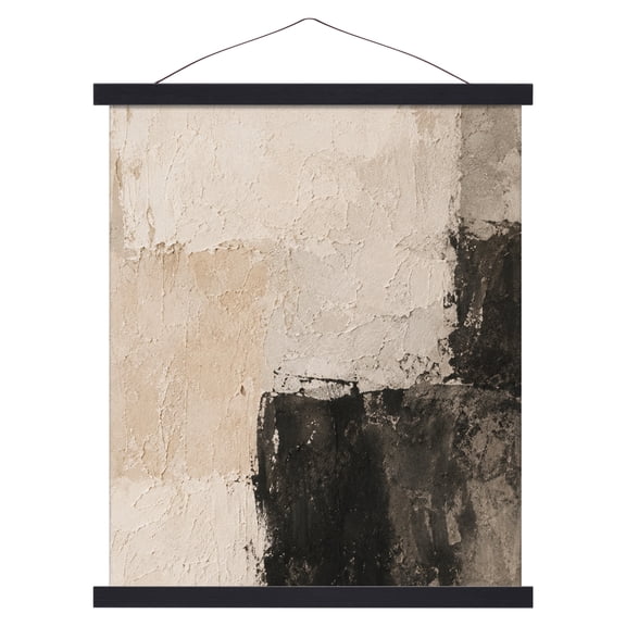 Postrame 1 Pack Magnetic Poster Hanger Frame 16" Wood Frame Wall Hanging for Artwork Black