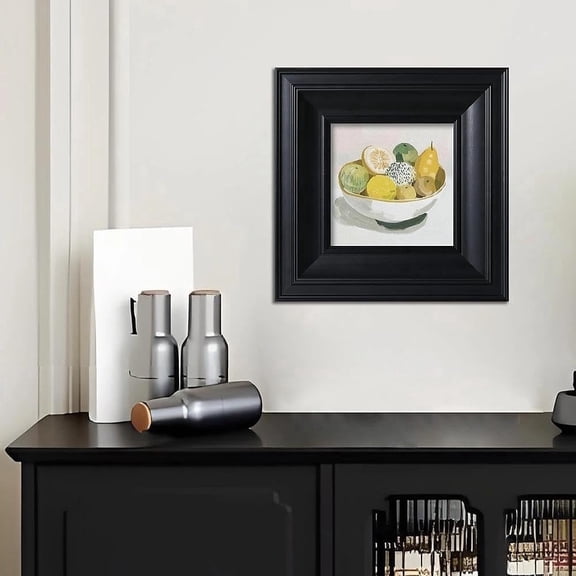 Postrame-Black Framed Modern Fruit Picture Print Wall Art-For Dining Room&More-10×10Inch