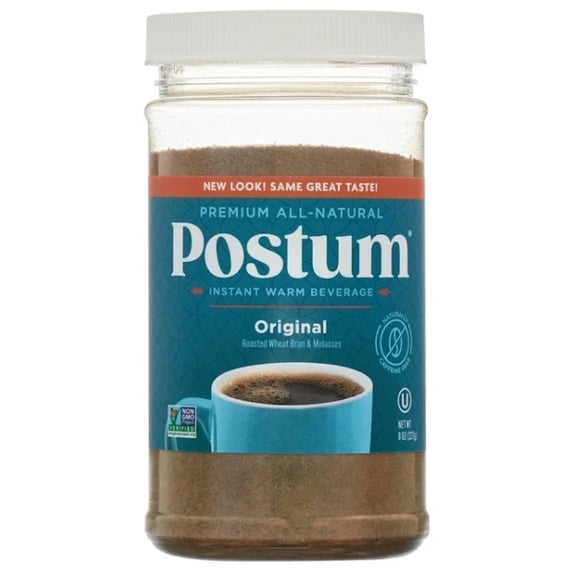 Postum Caffeine-Free Instant Coffee Substitute, Original Flavor, 8 oz (Pack of 32)