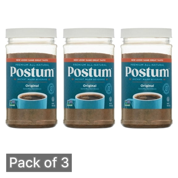 Postum Caffeine-Free Instant Coffee Substitute Original Flavor 8 oz - Pack of 3