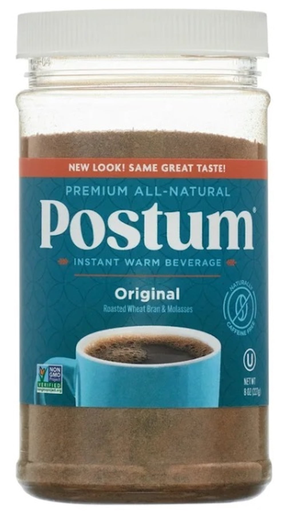 Postum Caffeine-Free Instant Coffee Substitute, Original Flavor, 8 oz (Pack of 4)