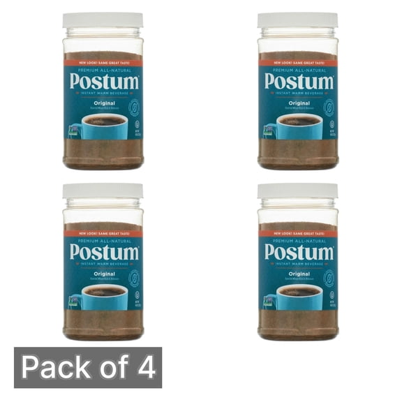 Postum Caffeine-Free Instant Coffee Substitute Original Flavor 8 oz - Pack of 4