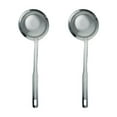 Postuois 1 Pair Stainless Steel Fine Mesh Skimmer Spoons Easy to Clean