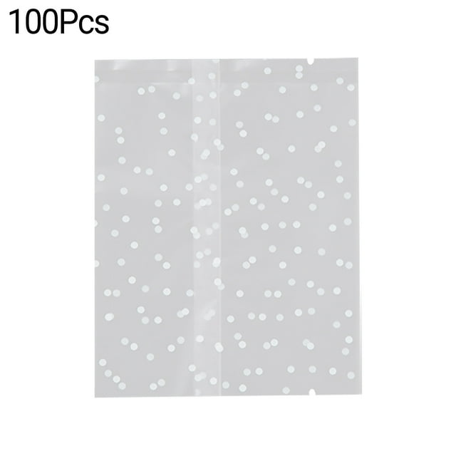 Postuois 100Pcs/Pack Machine Seal Bags Clear Waterproof Plastic White