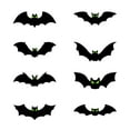 Postuois 144 Pcs Halloween Bat Wall Sticker 3D Bat Wall Clings with