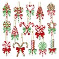 Postuois 15Pcs Christmas Rhinestone Painting Keychain DIY Painting