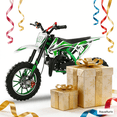 thumbnail image 1 of Postuois 2026 Upgraded 49cc Kids Dirt Bike 2-Stroke - Mini Kids Dirtbike, Gas Dirt Bikes with Front Rear Disc Brakes, 10 Inches Off-Road Tires(Green), 1 of 7