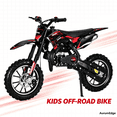 thumbnail image 1 of Postuois 49CC 2-Stroke Gas Powered Mini Dirt Bike for Kids Up to 25 MPH Off-Road Motorcycle Disc Brakes 330LBS Max Load Pull Start Gift for Boys Girls Youth 7-12 Red, 1 of 7