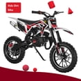 thumbnail image 1 of Postuois 49CC 2-Stroke Kids Dirt Bike, Off Road Dirt Bike for Kids, Upgraded Dirt Bike Gas, Pocket Rocket Mini Dirt Bike, Mini Motorcycle, Gas Power Motocross Max Load 330Lbs Red, 1 of 7
