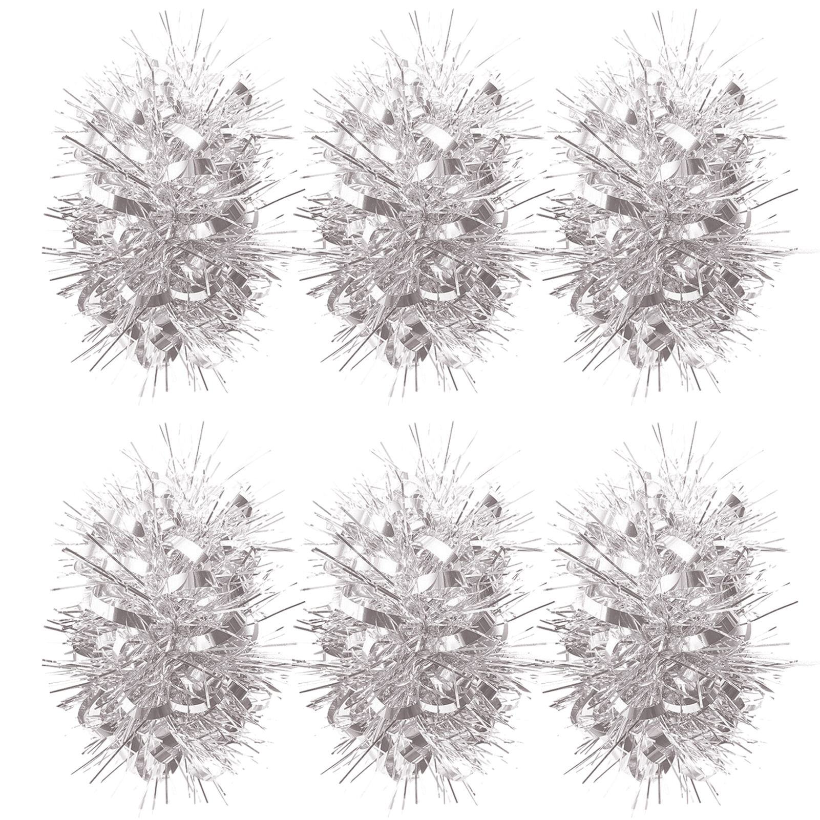 Postuois 6 Pcs Cheerleading Pom Poms Elastic Wristband Ponytail Holder